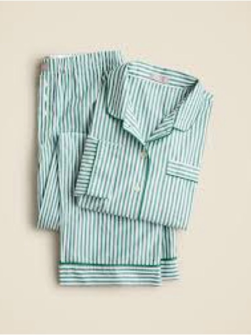 J Crew long sleeve cropped pajama set in Poplin cotton